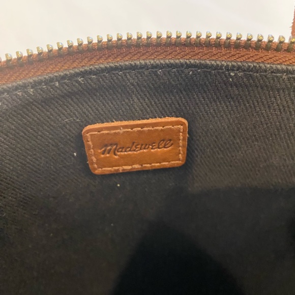 EUC Madewell Zip-Top Transport Crossbody English saddle tote - Picture 4 of 11